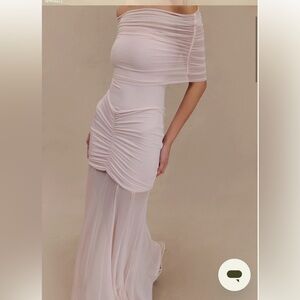 MESHKI Off-Shoulder Pink Dress